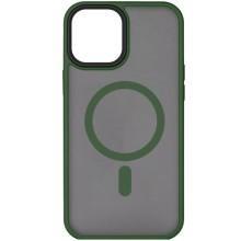 TPU+PC чохол Metal Buttons with Magnetic Fit для Apple iPhone 15 (6.1") (Зелений)