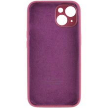 Чехол Silicone Case Full Camera Protective (AA) для Apple iPhone 15 (6.1") – Бордовый