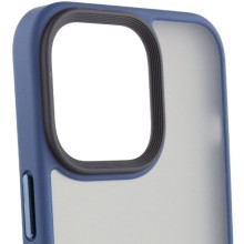TPU+PC чехол Metal Buttons with MagSafe для Apple iPhone 15 (6.1") – Синий