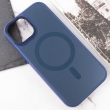 Чохол TPU+Glass Sapphire Midnight Open Camera with MagSafe для Apple iPhone 15 (6.1") – Синій