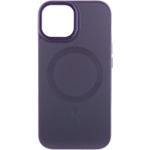 Чохол TPU+Glass Sapphire Midnight Open Camera with MagSafe для Apple iPhone 15 (6.1") (Фіолетовий)