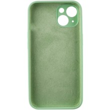 Чехол Silicone Case Full Camera Protective (AA) NO LOGO для Apple iPhone 15 (6.1") – Зеленый