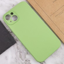 Чехол Silicone Case Full Camera Protective (AA) NO LOGO для Apple iPhone 15 (6.1") – Мятный