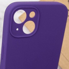 Чехол Silicone Case Full Camera Protective (AA) NO LOGO для Apple iPhone 15 (6.1") – Фиолетовый