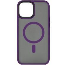 TPU+PC чохол Metal Buttons with Magnetic Fit для Apple iPhone 15 (6.1") (Темно-фіолетовий)