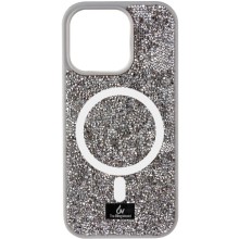 TPU чехол Bling World Rock Diamond with MagSafe для Apple iPhone 15 (6.1") – Серый