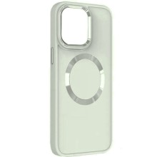 TPU чехол Bonbon Metal Style with MagSafe для Apple iPhone 15 (6.1") – Белый