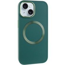 TPU чехол Bonbon Metal Style with MagSafe для Apple iPhone 15 (6.1") – Зеленый