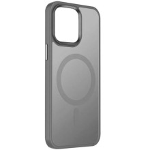 TPU+PC чехол Metal Buttons with MagSafe Colorful для Apple iPhone 15 (6.1") – Серый