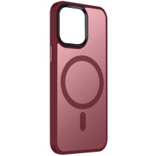 TPU+PC чехол Metal Buttons with MagSafe Colorful для Apple iPhone 15 (6.1") – Бордовый