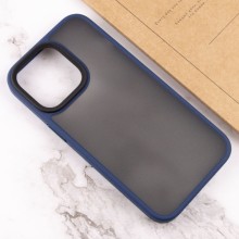 TPU+PC чехол Metal Buttons для Apple iPhone 15 (6.1") – Синий
