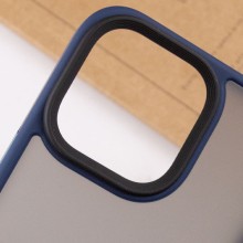 TPU+PC чехол Metal Buttons для Apple iPhone 15 (6.1") – Синий
