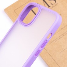 TPU+PC чехол Metal Buttons для Apple iPhone 15 (6.1") – Сиреневый