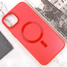 Чехол TPU+Glass Sapphire Midnight Open Camera with MagSafe для Apple iPhone 15 (6.1") – Красный
