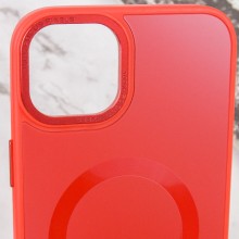 Чехол TPU+Glass Sapphire Midnight Open Camera with MagSafe для Apple iPhone 15 (6.1") – Красный