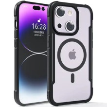 TPU+PC чехол Defense Clear with MagSafe для Apple iPhone 15 (6.1") – Черный