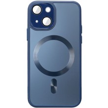 Чохол TPU+Glass Sapphire Midnight with MagSafe для Apple iPhone 15 (6.1") – Синій