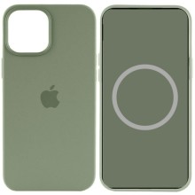 Чехол Silicone case (AAA) with Magsafe and Animation для Apple iPhone 15 (6.1") – Зеленый