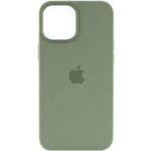 Чехол Silicone case (AAA) with Magsafe and Animation для Apple iPhone 15 (6.1") – Зеленый