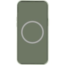 Чехол Silicone case (AAA) with Magsafe and Animation для Apple iPhone 15 (6.1") – Зеленый