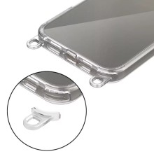 Чехол TPU Transparent with Straps для Apple iPhone 15 (6.1") – Оранжевый