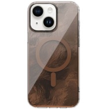 Чехол TPU Shiny Mountain (MagFit) для Apple iPhone 15 (6.1") – Коричневый
