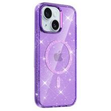 Чехол TPU Eclipse Sparkle (MagFit) для Apple iPhone 15 (6.1") – Фиолетовый