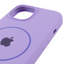Чехол Silicone Case Full Protective (AA) with MagSafe для Apple iPhone 15 (6.1") – Сиреневый