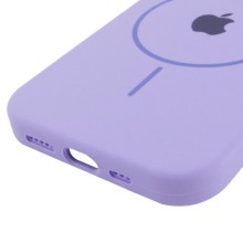 Чехол Silicone Case Full Protective (AA) with MagSafe для Apple iPhone 15 (6.1") – Сиреневый