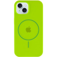 Чохол Silicone Case Full Protective (AA) with MagSafe для Apple iPhone 15 (6.1") – Салатовий
