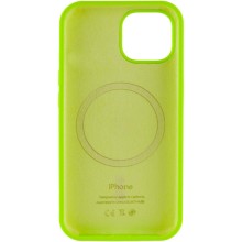 Чохол Silicone Case Full Protective (AA) with MagSafe для Apple iPhone 15 (6.1") – Салатовий