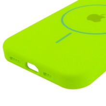 Чохол Silicone Case Full Protective (AA) with MagSafe для Apple iPhone 15 (6.1") – Салатовий
