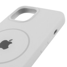 Чохол Silicone Case Full Protective (AA) with MagSafe для Apple iPhone 15 (6.1") – Білий