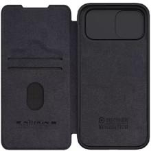 Шкіряний чохол-книжка Nillkin Qin Pro Camshield для Apple iPhone 15 (6.1") – Чорний