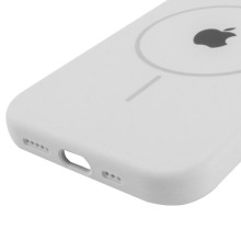 Чохол Silicone Case Full Protective (AA) with MagSafe для Apple iPhone 15 (6.1") – Білий