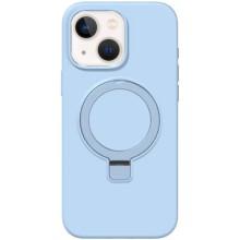 Чехол Silicone Case Full Protective NO LOGO with Ring для Apple iPhone 15 (6.1") – Голубой