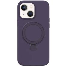 Чехол Silicone Case Full Protective NO LOGO with Ring для Apple iPhone 15 (6.1") – Фиолетовый