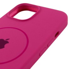 Чохол Silicone Case Full Protective (AA) with MagSafe для Apple iPhone 15 (6.1") – Малиновий
