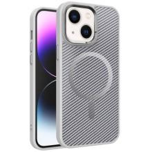 Чохол TPU+PC Carbon Mirage with MagSafe для Apple iPhone 15 (6.1") – Сірий