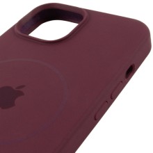 Чохол Silicone Case Full Protective (AA) with MagSafe для Apple iPhone 15 (6.1") – Бордовий