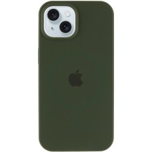 Чохол Silicone Case Full Protective (AA) with MagSafe для Apple iPhone 15 (6.1") – Зелений