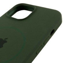 Чохол Silicone Case Full Protective (AA) with MagSafe для Apple iPhone 15 (6.1") – Зелений