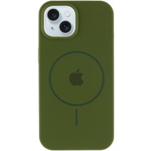 Чохол Silicone Case Full Protective (AA) with MagSafe для Apple iPhone 15 (6.1") – Зелений