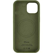 Чохол Silicone Case Full Protective (AA) with MagSafe для Apple iPhone 15 (6.1") – Зелений