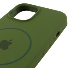 Чохол Silicone Case Full Protective (AA) with MagSafe для Apple iPhone 15 (6.1") – Зелений