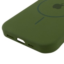 Чохол Silicone Case Full Protective (AA) with MagSafe для Apple iPhone 15 (6.1") – Зелений
