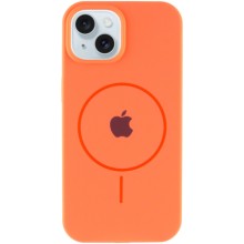Чохол Silicone Case Full Protective (AA) with MagSafe для Apple iPhone 15 (6.1") – Помаранчевий