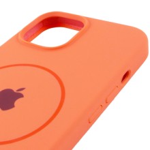 Чохол Silicone Case Full Protective (AA) with MagSafe для Apple iPhone 15 (6.1") – Помаранчевий