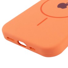 Чохол Silicone Case Full Protective (AA) with MagSafe для Apple iPhone 15 (6.1") – Помаранчевий