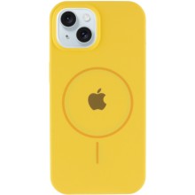 Чохол Silicone Case Full Protective (AA) with MagSafe для Apple iPhone 15 (6.1") – Жовтий